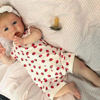 Bebê Reborn realista Maria Vitória Recém-nascido Silicone verdadeiro corpo inteiro