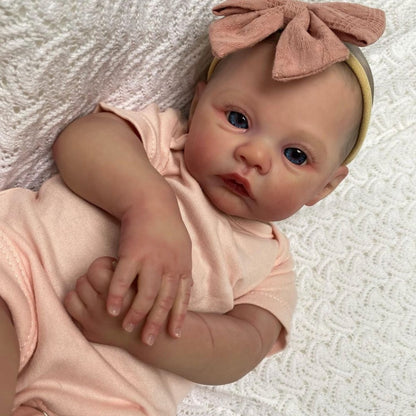 Linda Heloise Boneca Reborn Recém-nascido Corpo de pano macio e Silicone vinil , veias Visíveis pela Pele 3D